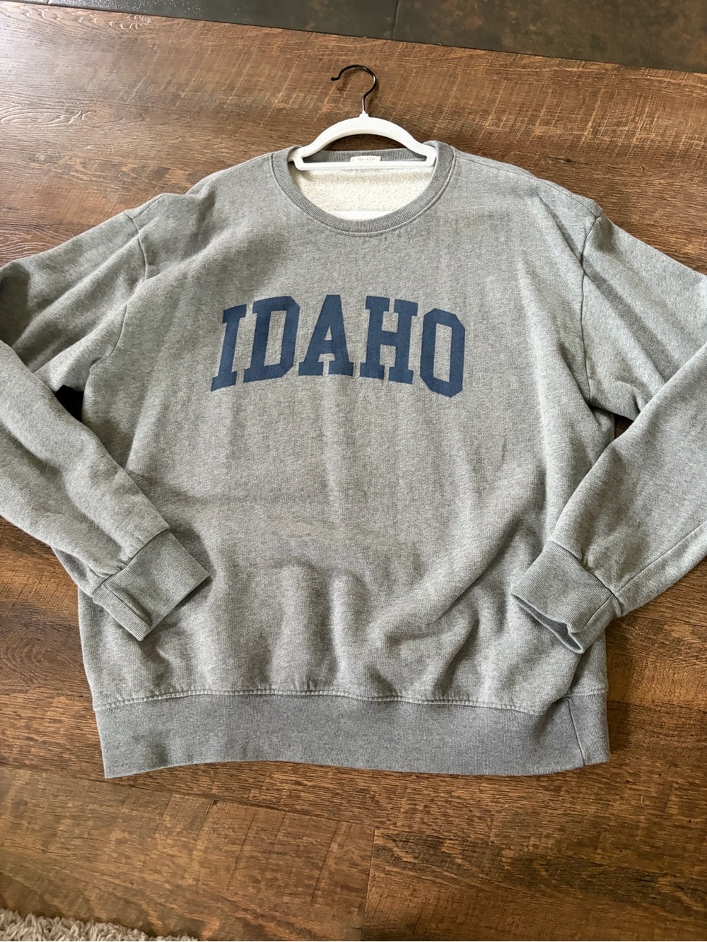 John Galt Idaho oversized Grey Crewneck Sweatshirt